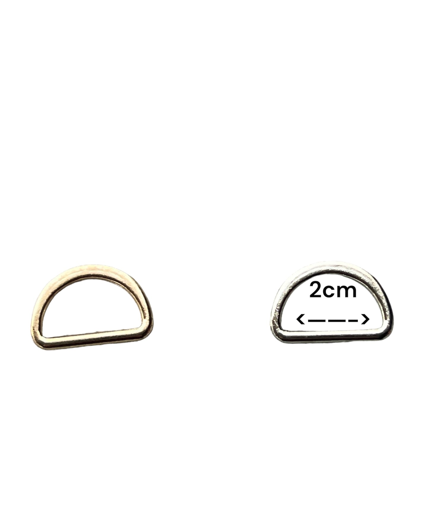 Passanti mezza luna in metallo