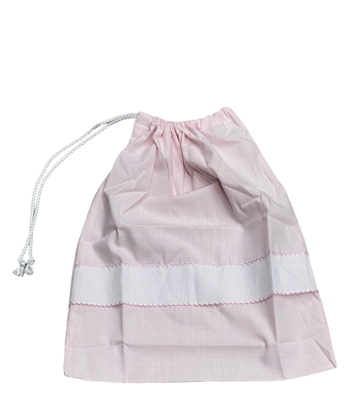 Sacco nascita con fascia di tela Aida