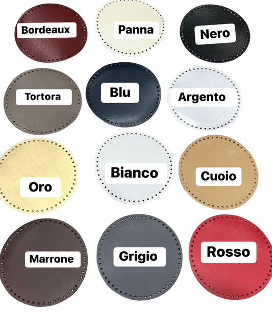 Fondo rotondo per borsa in ecopelle